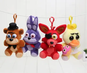 14cm Five Nights At Freddy's 4 FNAF Chica Bonnie Freddy Foxy pendant keychain